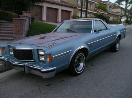 1979 ford ranchero original california blue plate survivor