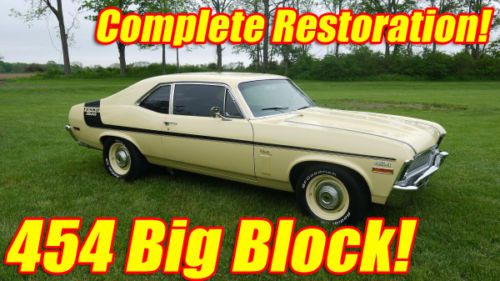 1970 chevrolet nova big block 454 5 speed with complete restoration!