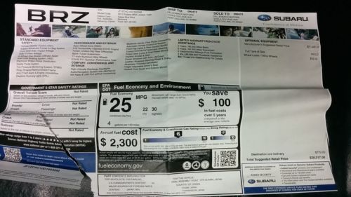 2013 Subaru BRZ Builder Fixer Rebuild Parts Only, US $9,800.32, image 19