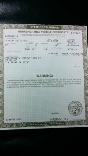 2013 Subaru BRZ Builder Fixer Rebuild Parts Only, US $9,800.32, image 22