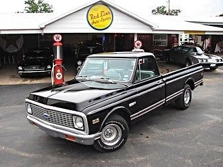 72 c10 cheyenne super lwb 350 auto original build sheet pick up factory black