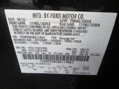 2011 FORD TAURUS SEL SEDAN, BLACK/BLACK LEATHER, US $16,900.00, image 12