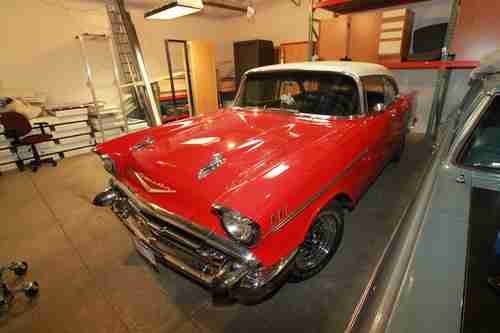 Red '57 Chevy Bel Air 2-Door Hardtop, US $27,500.00, image 14