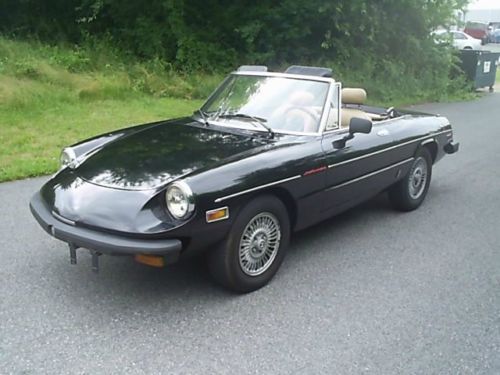 Alfa romeo spider veloce original 1979 spica fuel injection black with beige