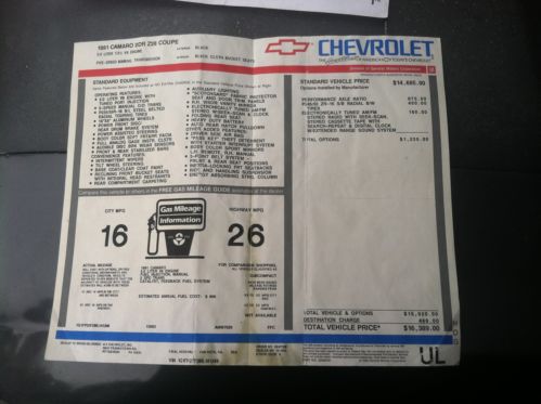 Z-28 1-LE 5-speed, TPI, image 19