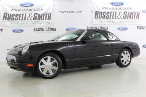 2002 ford thunderbird premium orignal v8 hard top convertible black low miles