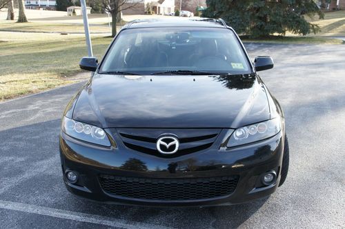 2006 mazda 6 s sedan 4-door 3.0l black on black leather nice sport rare manual