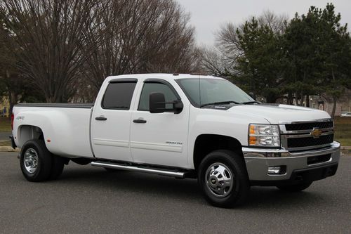 2011 chevrolet 3500 crew lt 6.6l diesel dually 1-owner 4x4 drw mint no reserve !