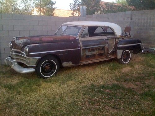1950 chrysler town &amp; country woodie two-door hardtop project   no reserve