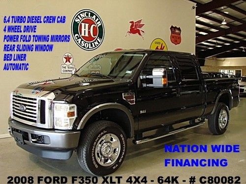 2008 f350 xlt 4x4,60th anniversary,diesel,cloth,18in chrome whls,64k,we finance!