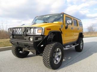 Hummer h2 6 inch lift 38 inch tires 20 inch rock star wheels loaded clean carfax