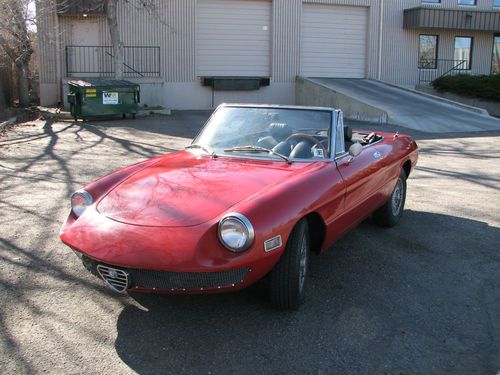 1973 alfa romeo spider convertible red spring fun!