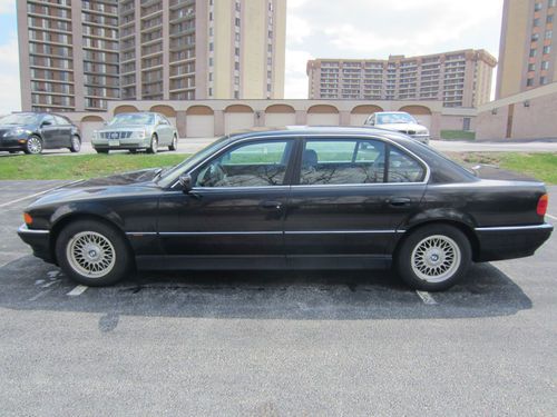 1999 bmw 740 il 740il black on black no reserve strong running