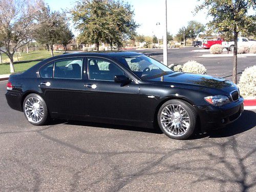 2008 bmw 750li black sapphire ext./black nasca leather int. like new