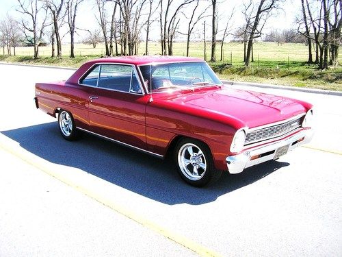 1966 nova one family car low miles v-8 auto air custom classic street rod no rat