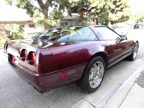1992 Chevrolet Corvette Coupe BLACK ROSE/BLACK  Low Original Miles No Reserve, image 8