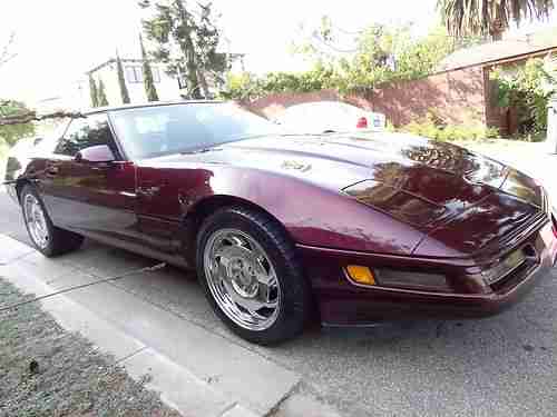 1992 Chevrolet Corvette Coupe BLACK ROSE/BLACK  Low Original Miles No Reserve, image 9