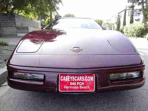 1992 Chevrolet Corvette Coupe BLACK ROSE/BLACK  Low Original Miles No Reserve, image 10