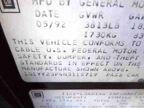 1992 Chevrolet Corvette Coupe BLACK ROSE/BLACK  Low Original Miles No Reserve, image 14