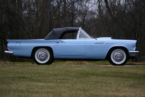 1957 ford thunderbird, d code, original starmist blue calfornia car