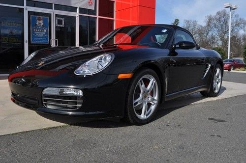 08 boxster s 6 speed only 5400 miles black htd seats $0 dn $615/mo!