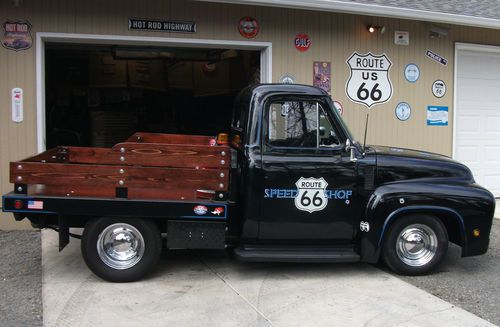 1955 ford f 100 1/2 ton short bed custom built v8 auto ps pb "'air" show &amp;go