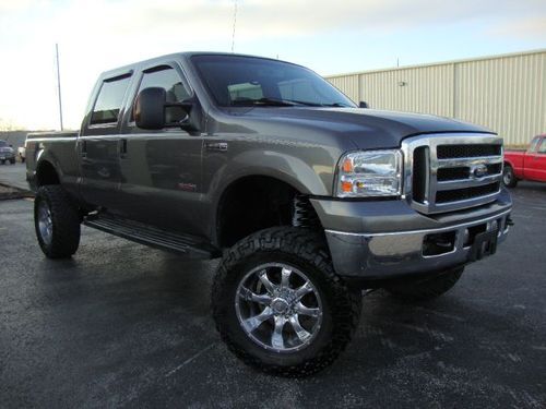 06 ford f250 lariat fx4*4wd*6" lift*rev snsrs*adj pdls*pwr rear slider*trbo dsl