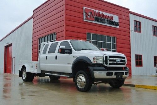 2006 ford f-550 6.0l powerstroke diesel lariat flatbed 4x4 90k