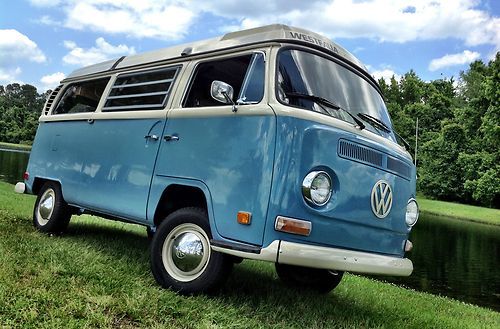 70 vw bus camper westfalia campmobile pop top bay window kombi van restored