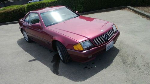 1991 almandine red mercedes benz 300sl clean