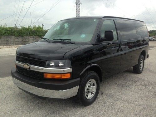 07 chevy g2500 express cargo van black power windows locks clean florida