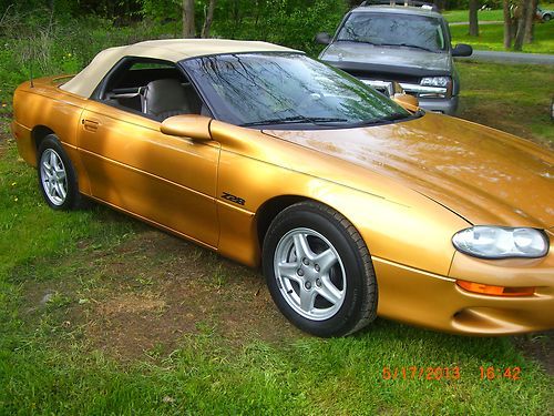 1998 gold chevrolet camaro z28 convertible