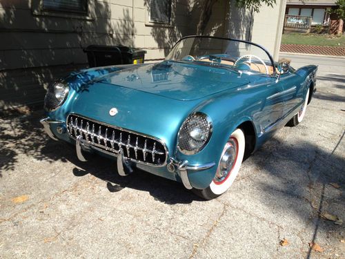 1954 classic corvette, beautiful pennant blue