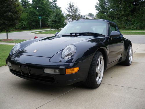 1995 porsche 911 cabriolet 6 speed manual transmission 80k dark metallic blue