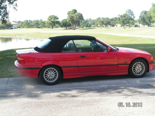 1996 bmw 328 ic red 5 speed 54k all original paint &amp; tan leather near perfect