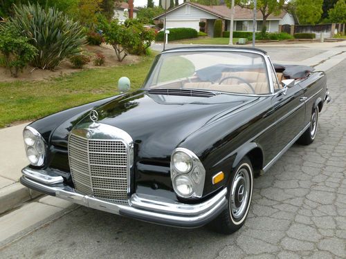 1968 280se mercedes convertible roadster conversion,refinished wood, so. ca car