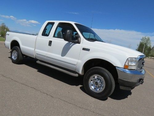 2003 ford f-250 supercab 4x4 5.4 v8 xlt long bed superduty 1 owner fleet clean!