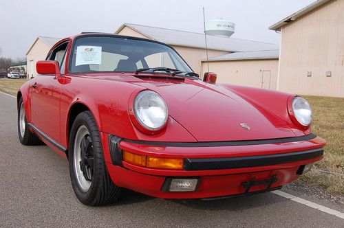 1987 porsche 911 carrera coupe 2-door 3.2l restored g50 cherry red perfect