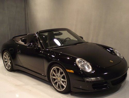 Crtfd 2007 07 porsche 911 carrera 4s cabriolet c4s convertible blk/blk 44k miles