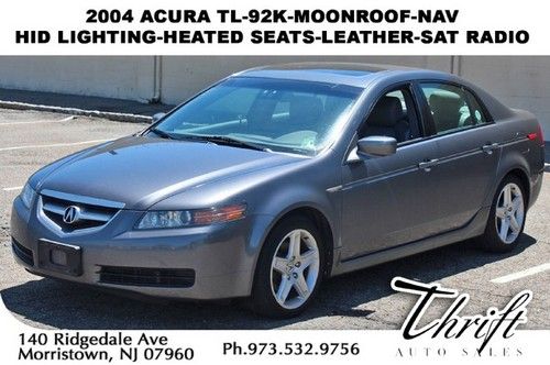 2004 acura tl-92k-moonroof-nav-hid lighting-heated seats-leather-sat radio