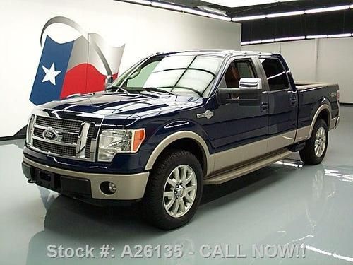 2010 ford f-150 king ranch crew 4x4 sunroof nav 20's!! texas direct auto