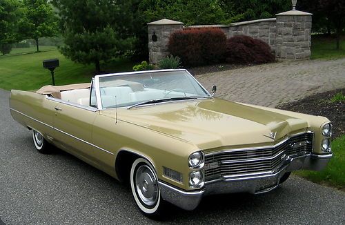 1966 convertible,stunning gold,white int.tan cloth top,full power,ac,autodim,exc