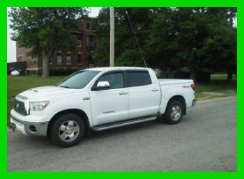 2007 toyota tundra limited 5.7l v8 32v automatic rwd bluetooth leather cd white