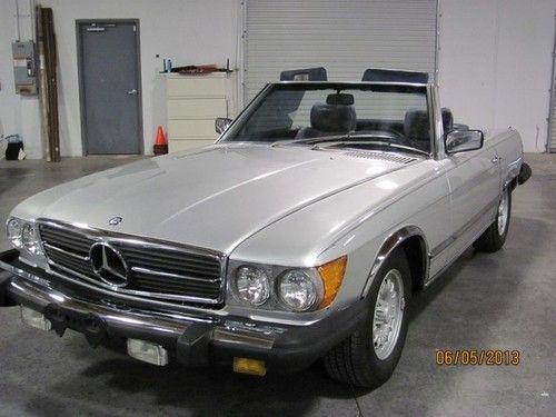 1976 mercedes sl450 silver blue matching hard top