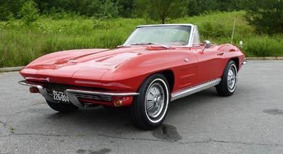 64 corvette original 327-365 4-speed red red 80k miles very sharp