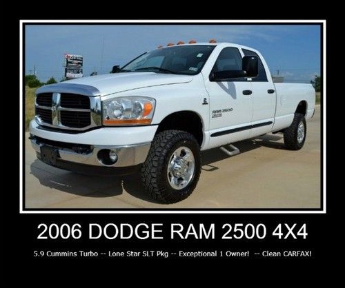 4x4 5.9 cummins diesel -- 1 owner -- lone star pkg -- extra nice -- clean carfax