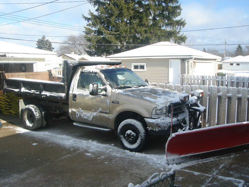 2000 f-350 dump truck diesel 7.3l w/snowplow western ultramount manual 6-speed