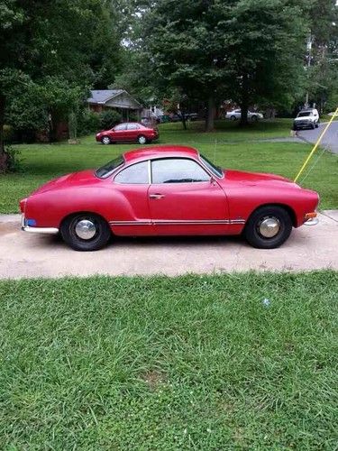 1971 volkswagen karmann ghia,2 door,red with black interior.runs&amp;drives great nr