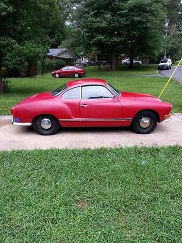 1971 volkswagen karmann ghia,2 door,red with black interior.runs&amp;drives great nr