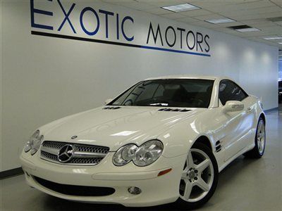 2003 mercedes sl500!! white/red! nav heated-sts xenons bose 6-cd 18"amg-whls!!
